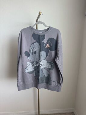 Disney Gray Pullover Crewneck Sweatshirt